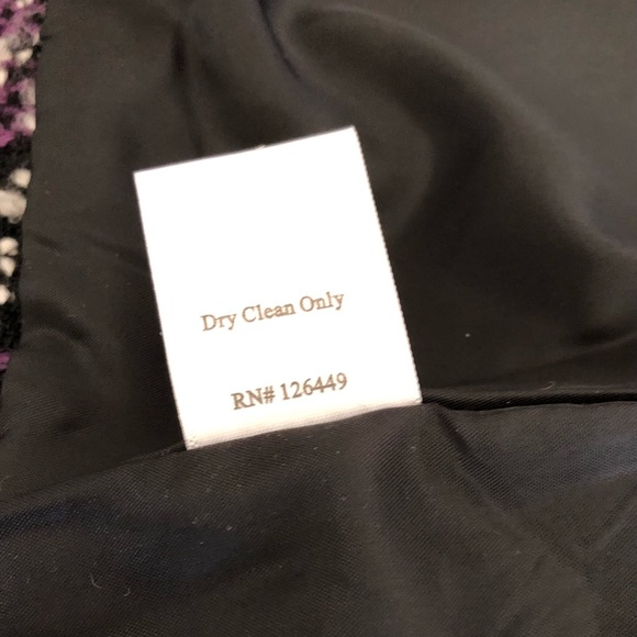 Purple, black and white checkered blazer jacket - Picture 7 of 9